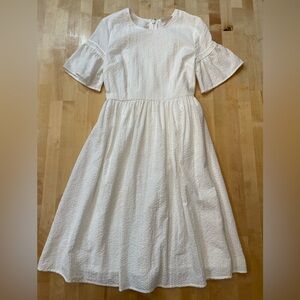 Rachel Parcell White Ruffle Short Sleeve Dress